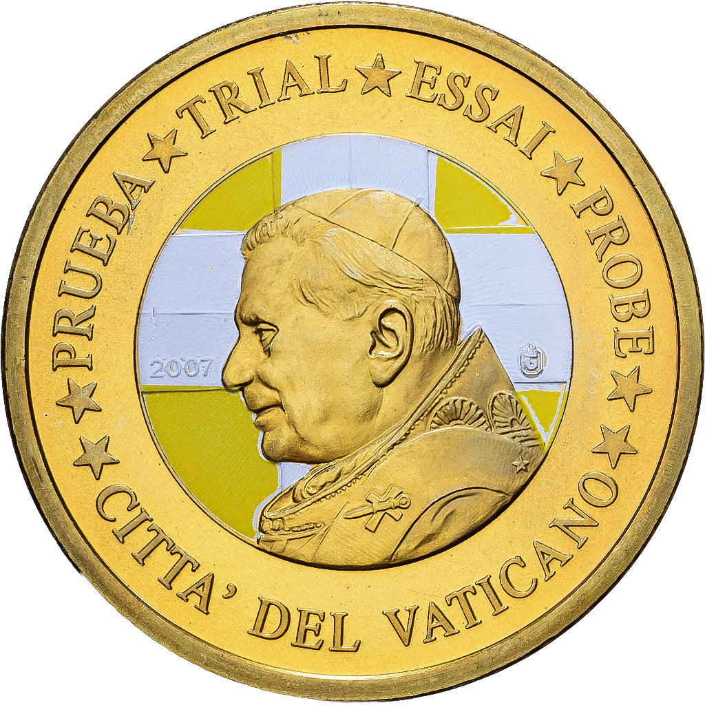 CITTÀ DEL VATICANO, 50 Euro Cent, 50 C, Essai-Trial Benoit XVI, 2007