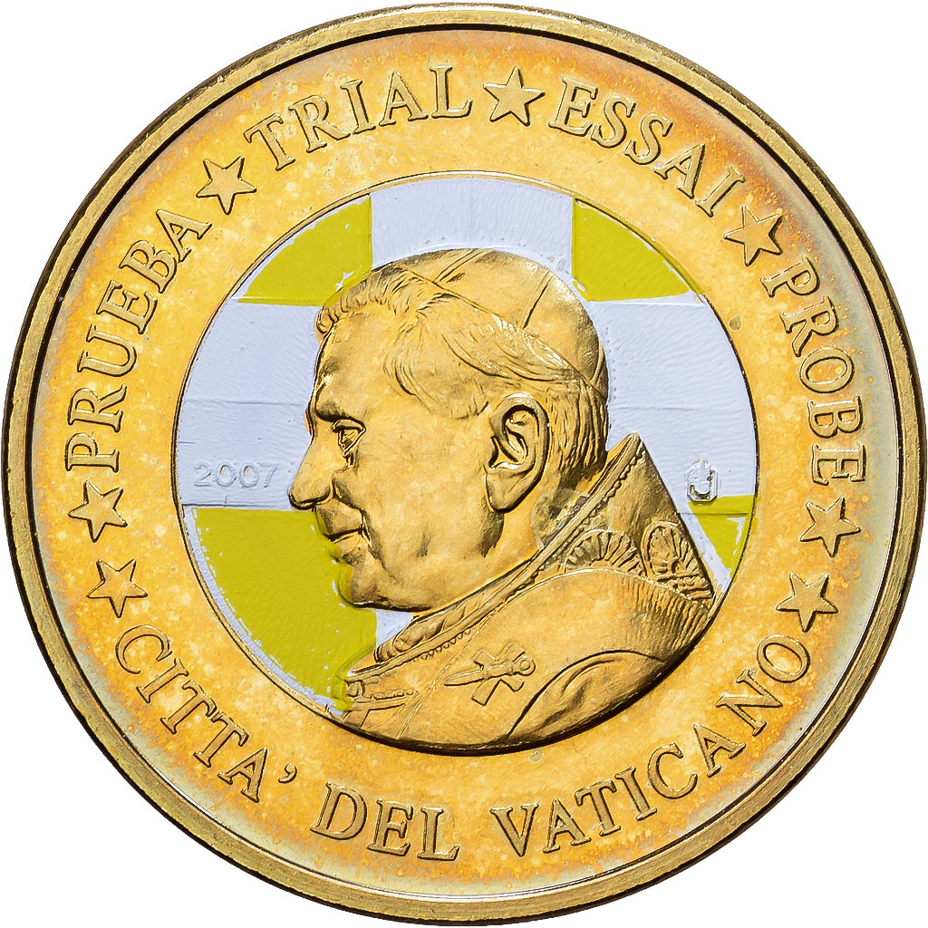 Vatican, Medal, 10 C, Essai-Trial Benoit XVI, 2007, MS(63), Brass