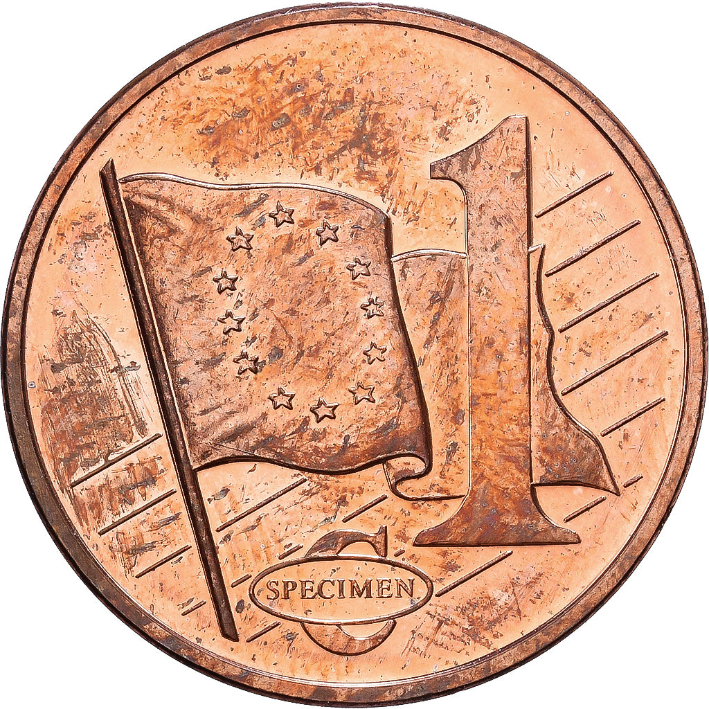 Vatican, Medal, 1 C, Essai-Trial Benoit XVI, couleur, 2007, Copper, MS(63)