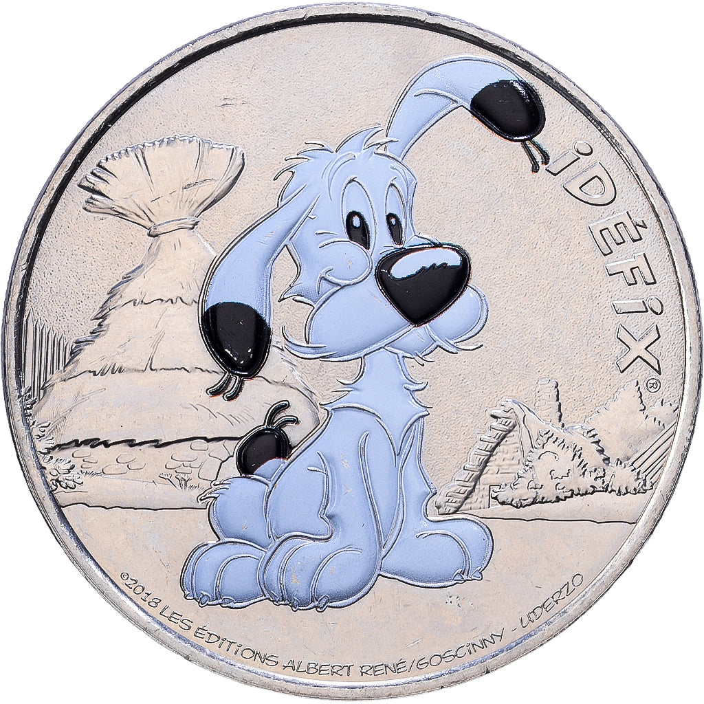 France, Token, Astérix - Idéfix, 2018, Copper-nickel, MDP, MS(63)