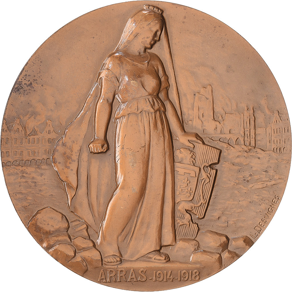 França, medalha, Arras, 1983, Bronze, Desvignes, MS(63)