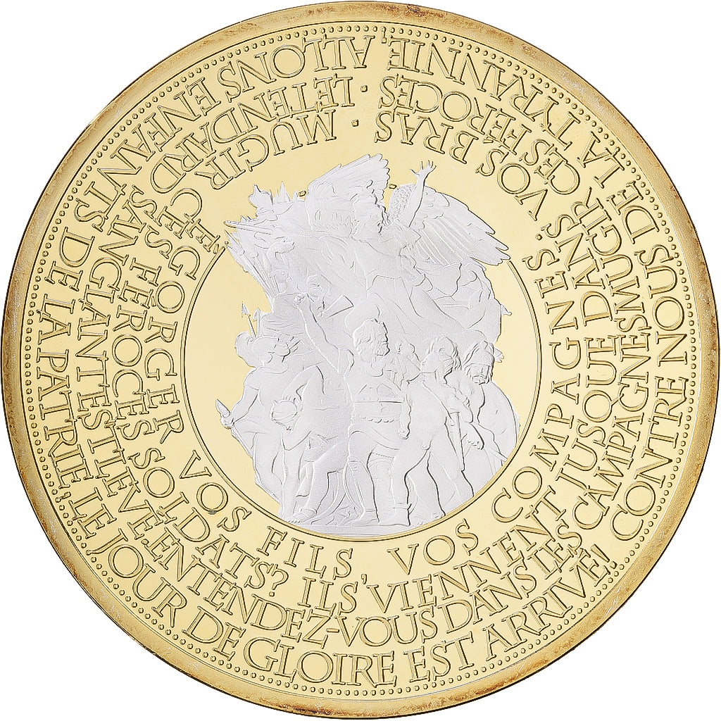 France, Medal, Les Piliers de la république, Fraternité, Copper Clad Brass