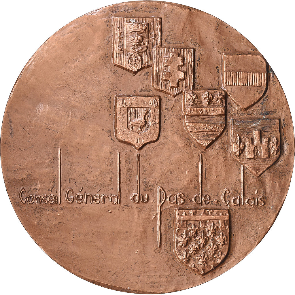 France, Medal, Conseil Général du Pas-de-Calais, 1976, Bronze, MS(63)