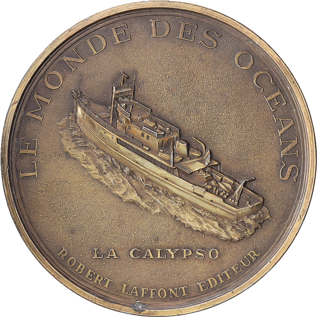 France, Medal, Commandant Jacques Yves Cousteau, Bronze, Duboc, EF(40-45)