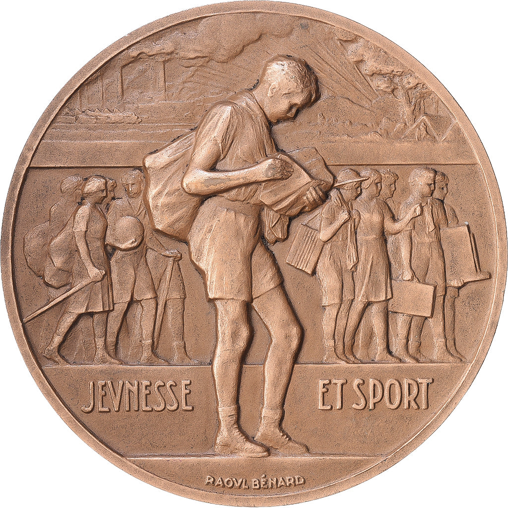 France, Medal, Jeunesse et sports, Bronze, Raoul Bénard, AU(55-58)