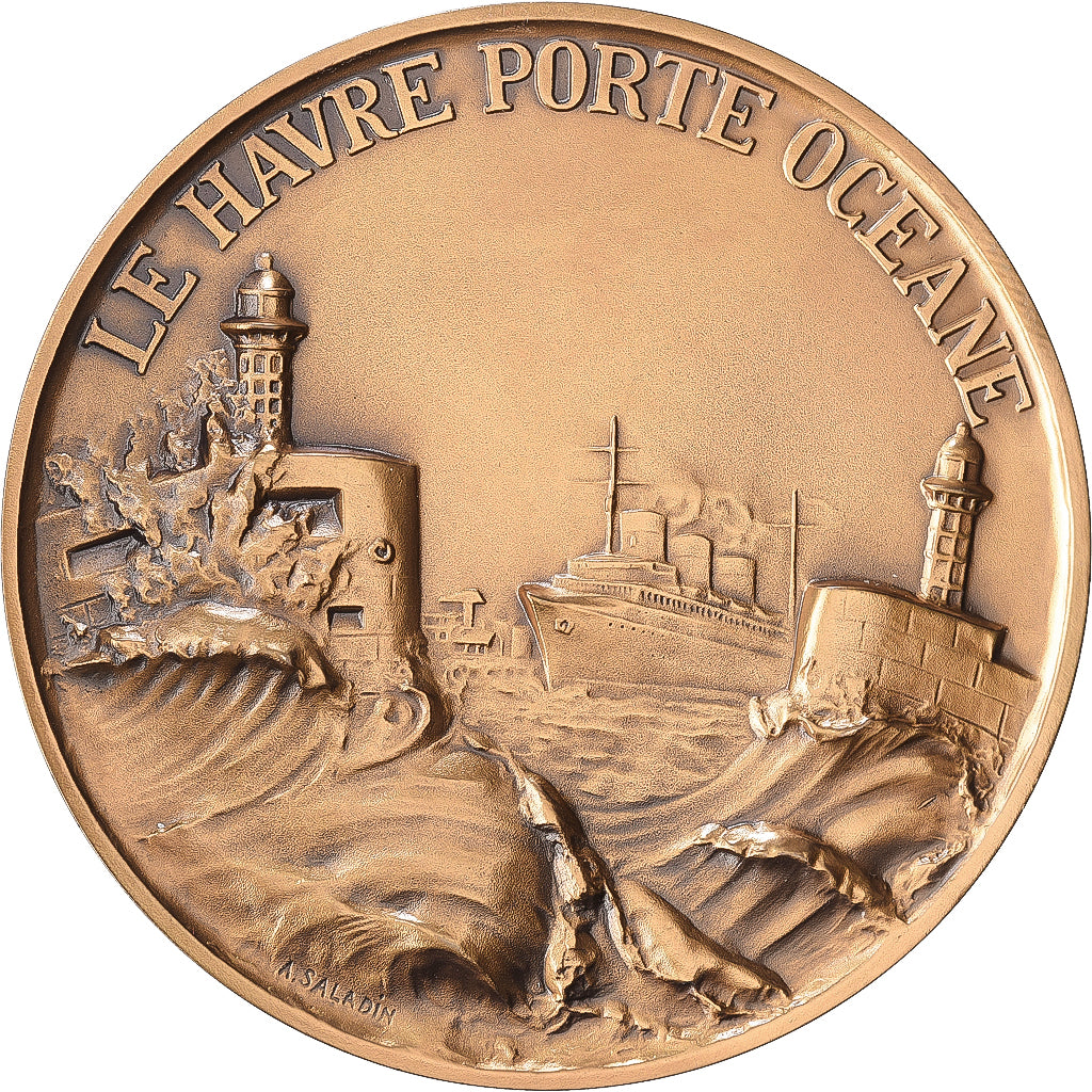 France, Medal, Le Havre, Porte Océane, Bronze, Saladin, MS(63)