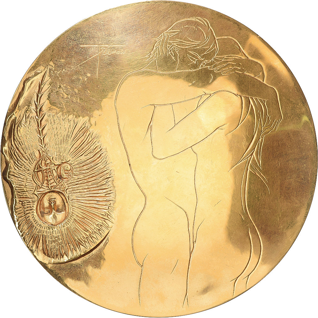 França, medalha, Alliance I, Le Couple, n.d. (1983), Bronze Florentin