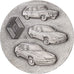 France, Medal, Usine Renault Sandouville, Normandie, 1989, Silvered bronze