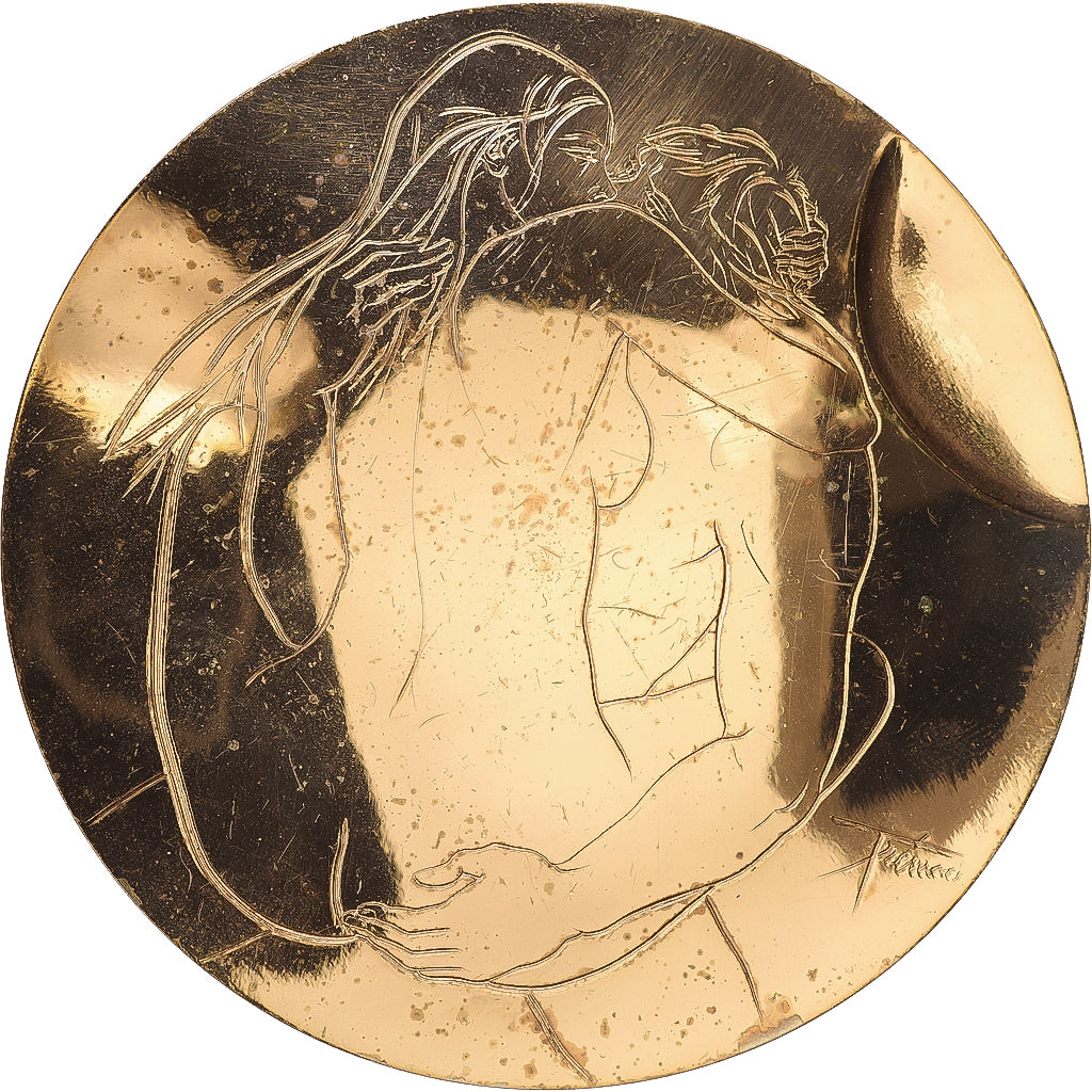 France, Médaille, Alliance, Le Couple, n.d. (1983), Bronze Florentin, SUP