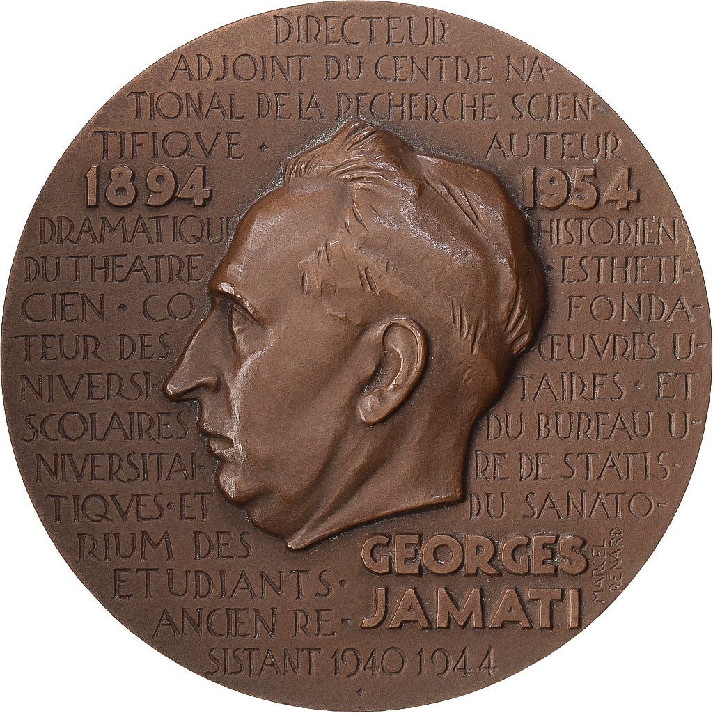 Frankreich, Medaille, Georges Jamati, 1954, Bronze, Marcel Renard, SS+