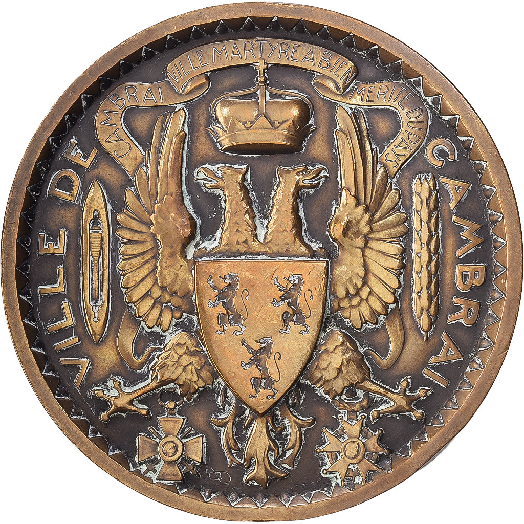 Frankrijk, Medaille, Ville de Cambrai, Bronzen, ZF