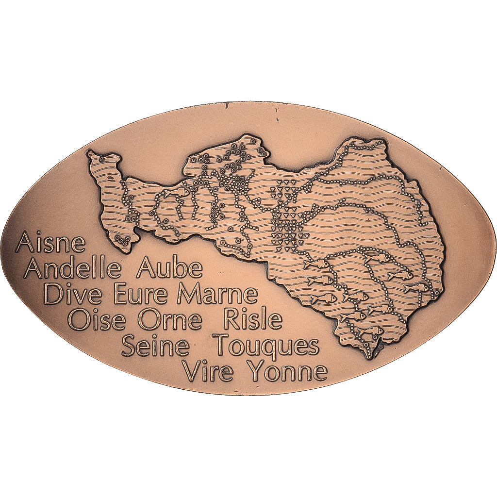 France, Medal, Comité de Bassin, Agence de l'Eau, Seine-Normandie, 1993