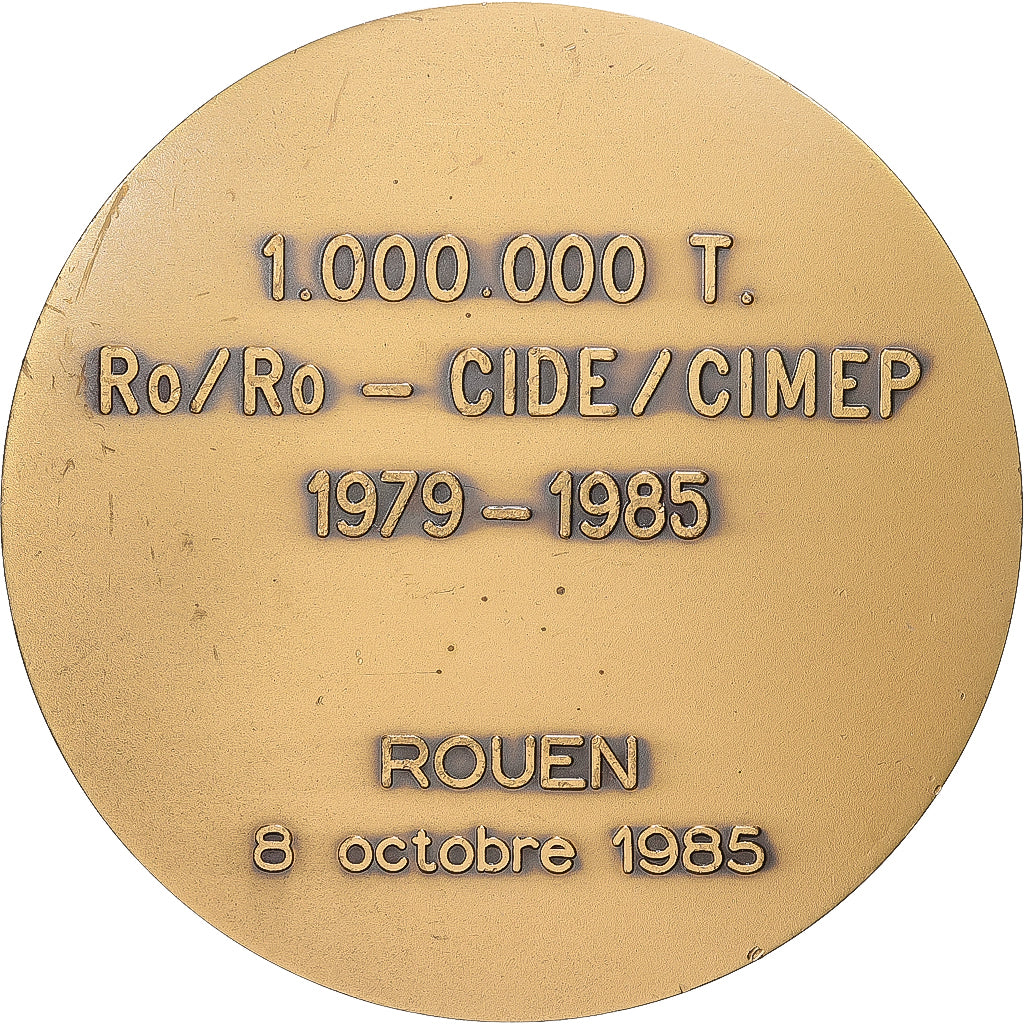 France, Medal, Médaille de voeux, 1985, Bronze, Pichard, ROUEN, AU(55-58)