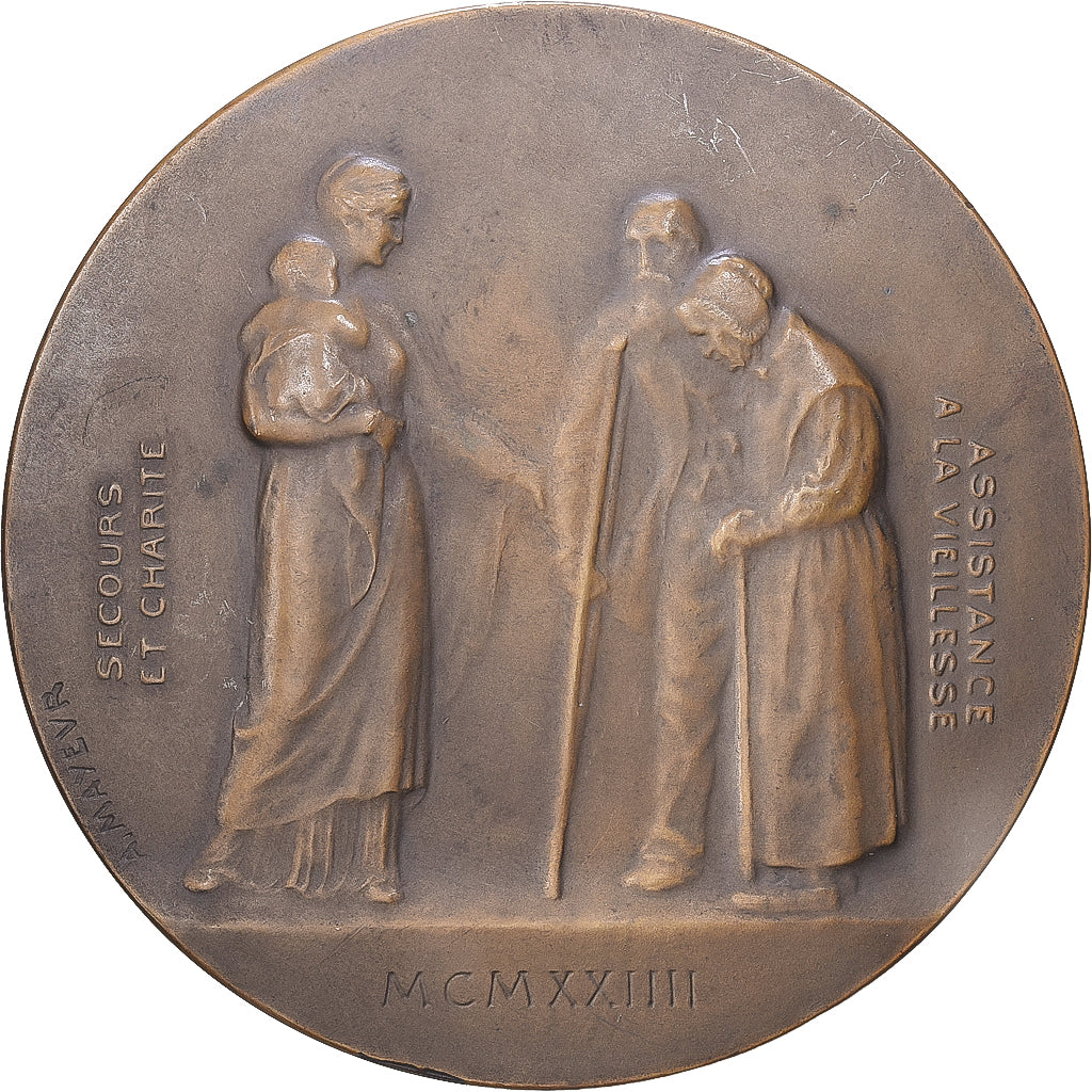 França, medalha, Hospices Civils d'Arras, Docteur Lestocquoy, 1924, Bronze