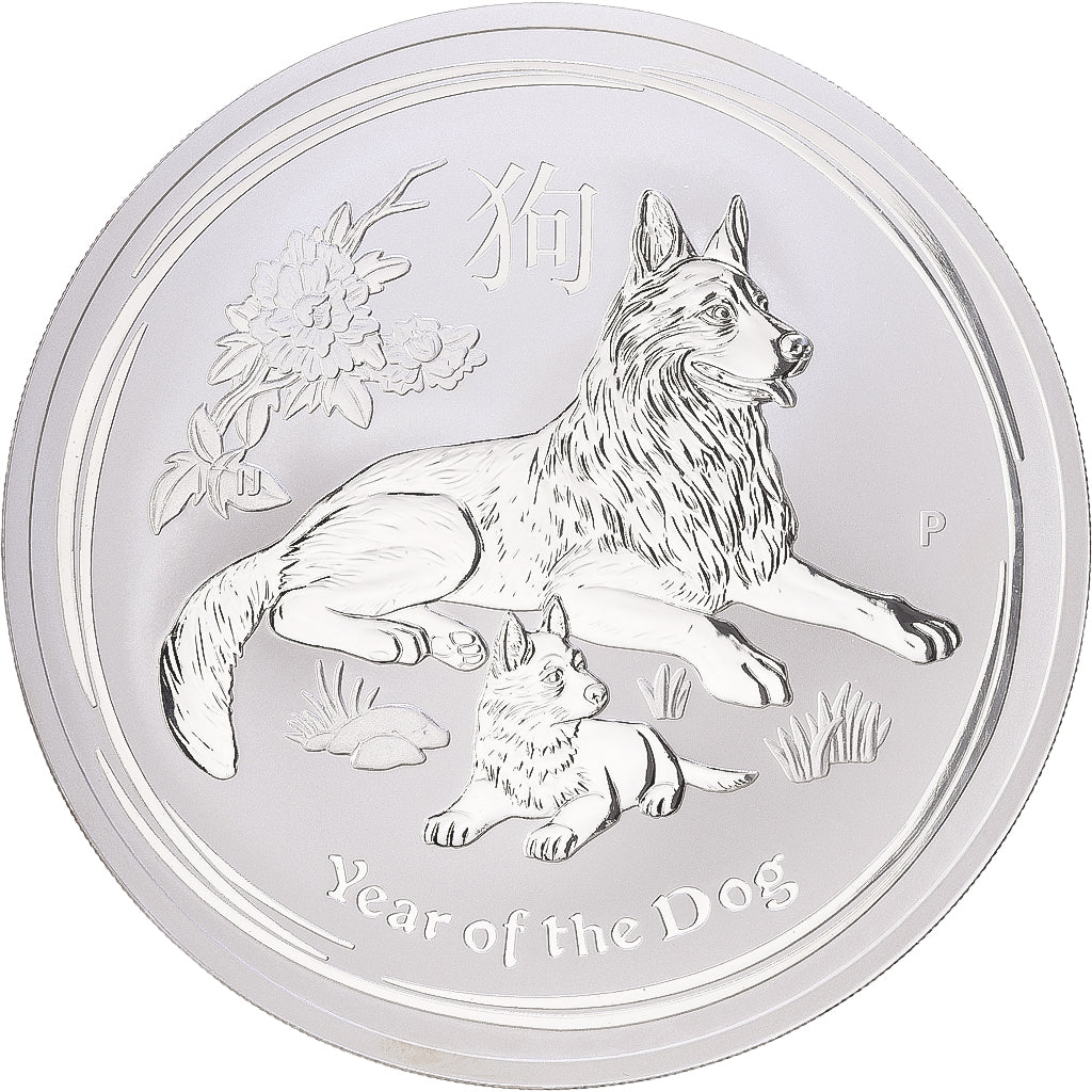 Australia, Elizabeth II, 10 Dollars, Year of the Dog, 2018, Perth, 10 Oz