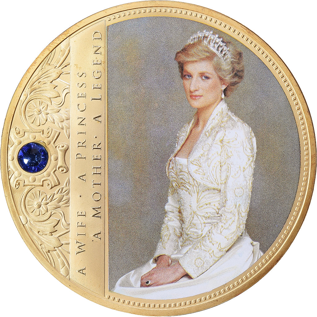 Royaume-Uni, Médaille, Portraits de la Princesse Diana, Copper Gilt, FDC