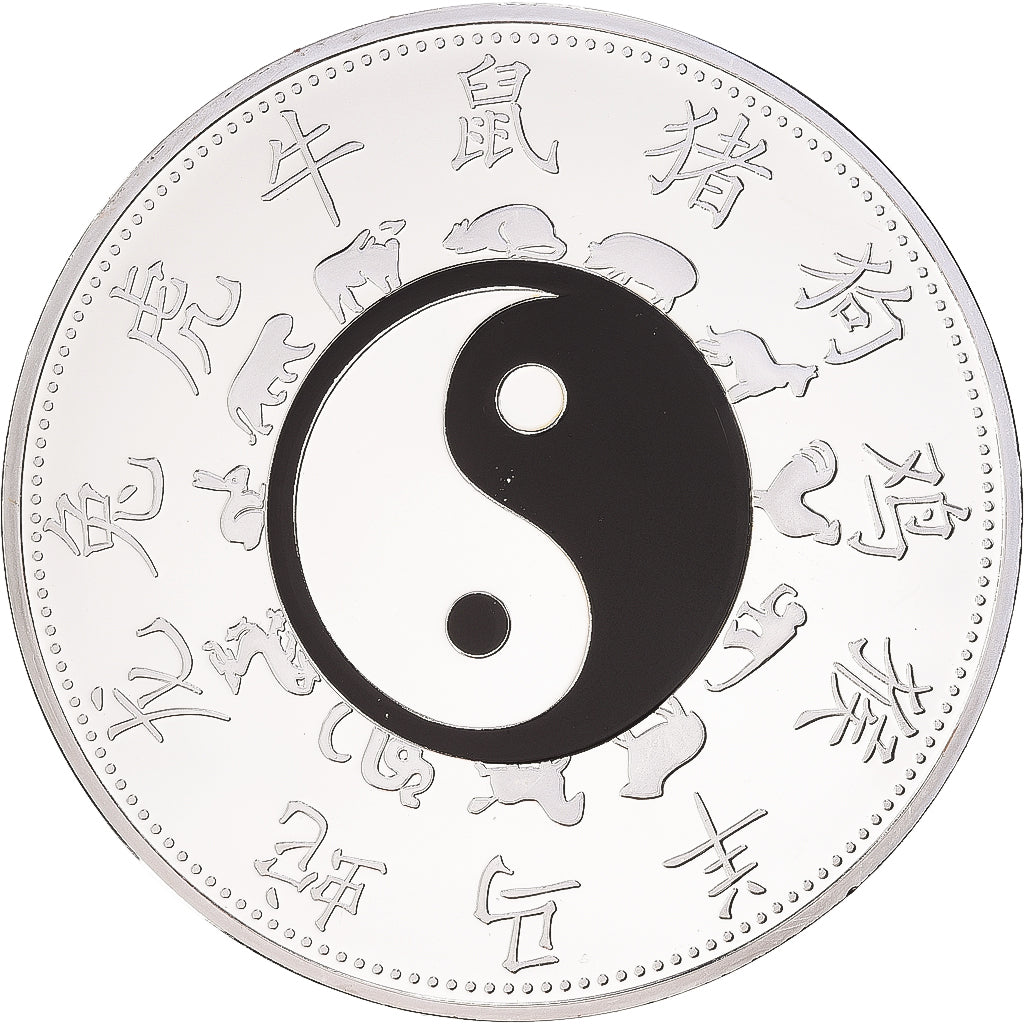 Francja, medal, Calendrier Chinois, Année du Serpent, Miedź platerowana