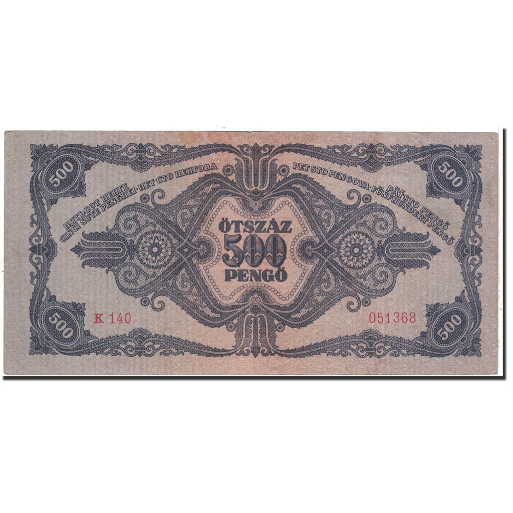 Banknote, Hungary, 500 Pengö, 1945, 1945-05-15, KM:117a, AU(50-53)