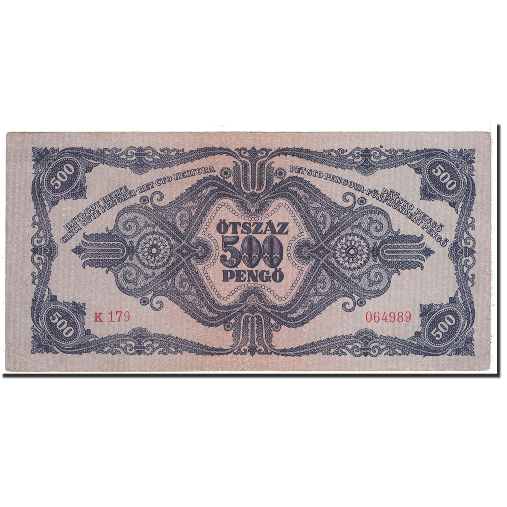 Banknote, Hungary, 500 Pengö, 1945, 1945-05-15, KM:117a, AU(50-53)