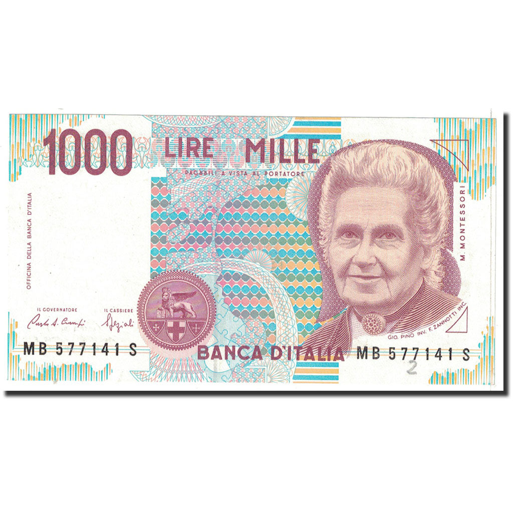 Banknot, Włochy, 1000 Lire, 1990, 1990-10-03, KM:114b, UNC(65-70)