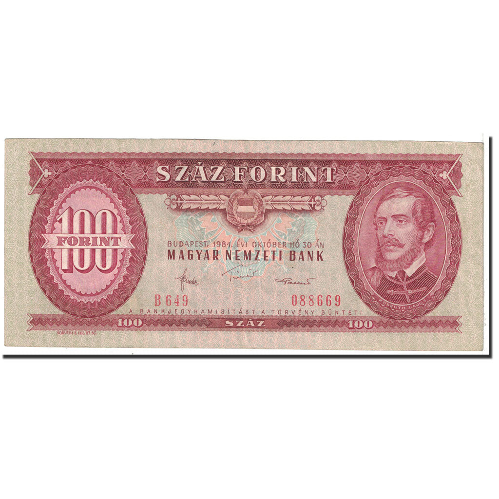 Banknote, Hungary, 100 Forint, 1984, 1984-10-30, KM:171g, AU(50-53)