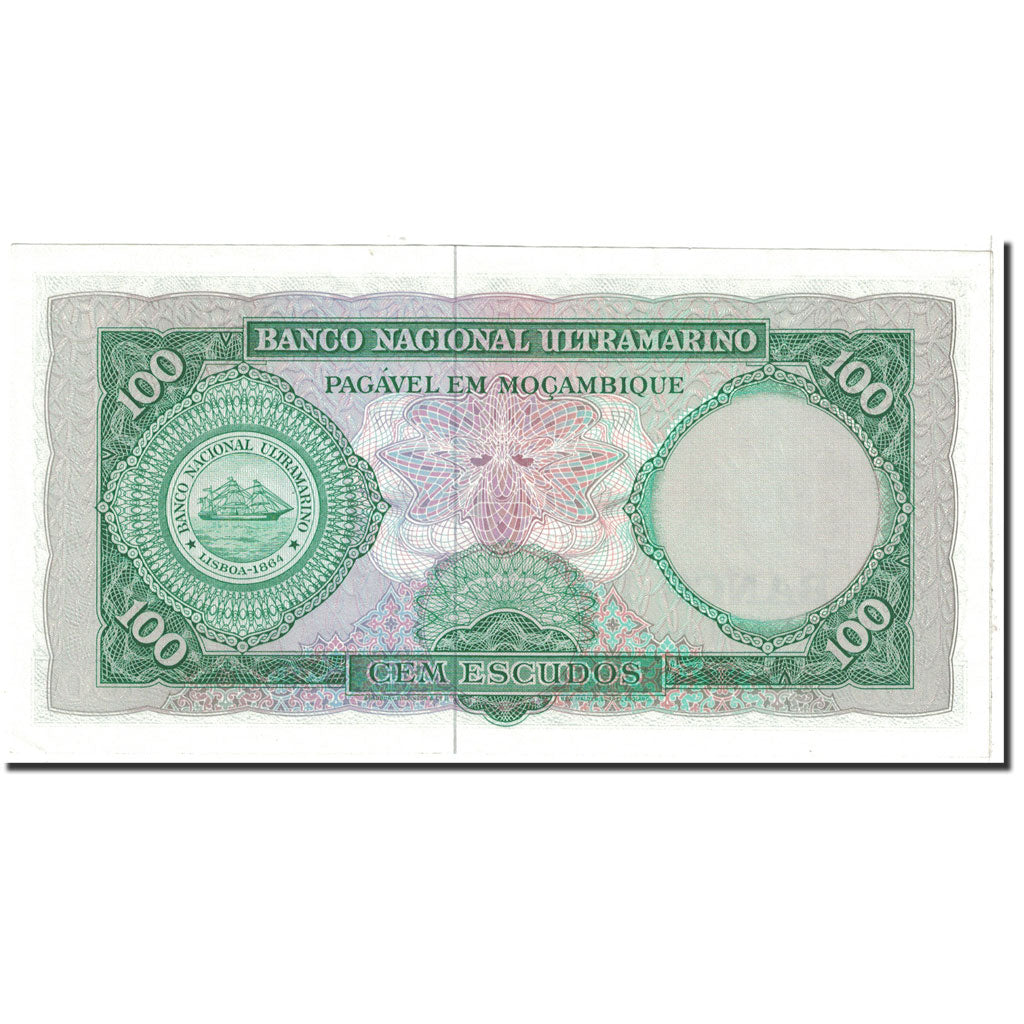 Banknote, Mozambique, 100 Escudos, 1961, 1961-03-27, KM:117a, UNC(63)
