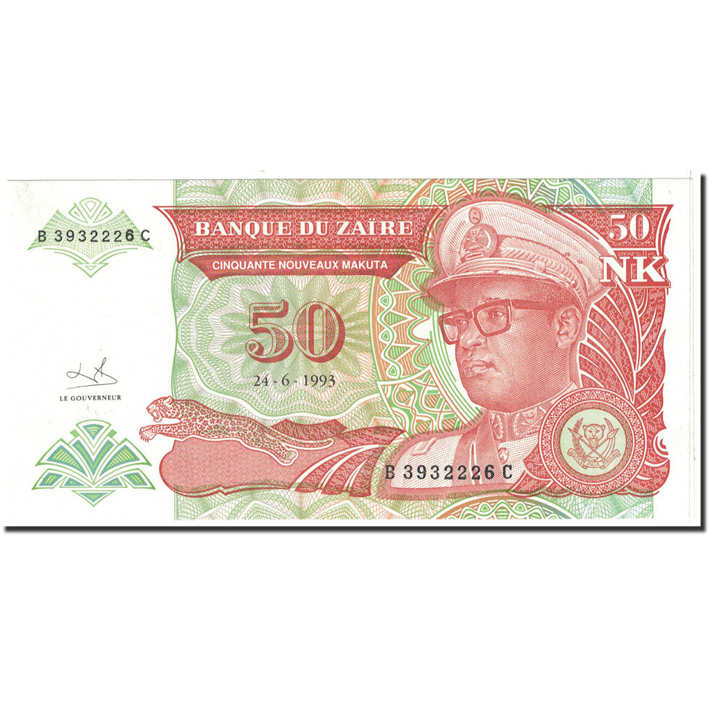 Banknote, Zaire, 50 Nouveaux Makuta, 1993, 1993-06-24, KM:51, UNC(64)