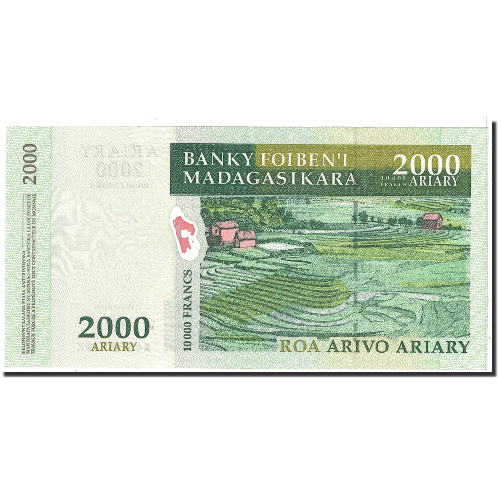 Banknote, Madagascar, 10,000 Francs = 2000 Ariary, 1995, Undated, KM:79b
