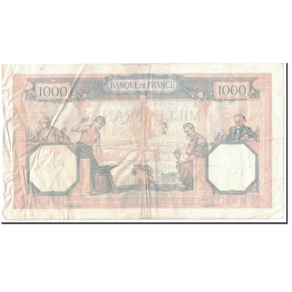 France, 1000 Francs, 1 000 F 1927-1940 ''Cérès et Mercure'', 1940, 1940-02-08