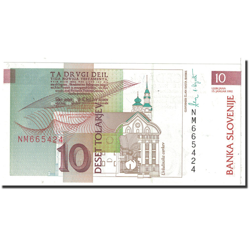Banknote, Slovenia, 10 Tolarjev, 1992, 1992-01-15, KM:11a, UNC(63)