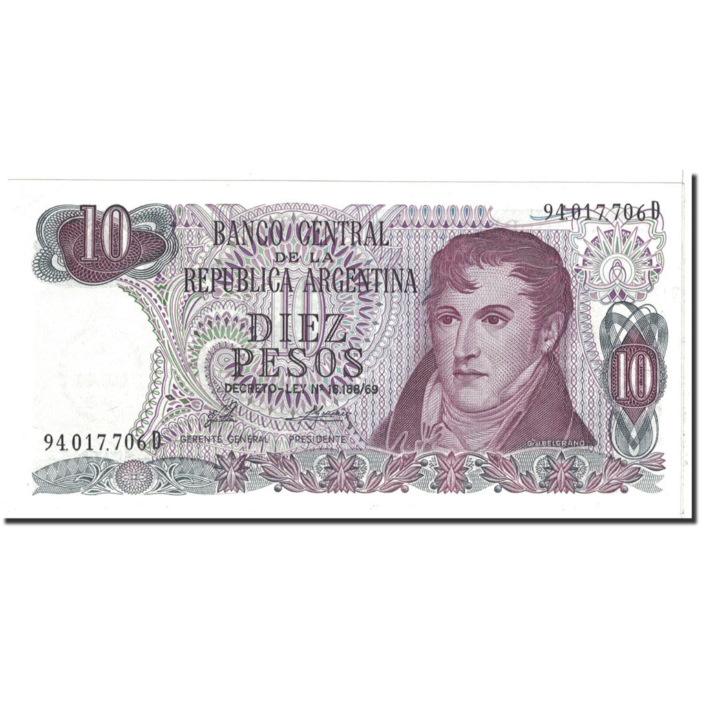 Banknote, Argentina, 10 Pesos, 1973, Undated, KM:295, UNC(63)