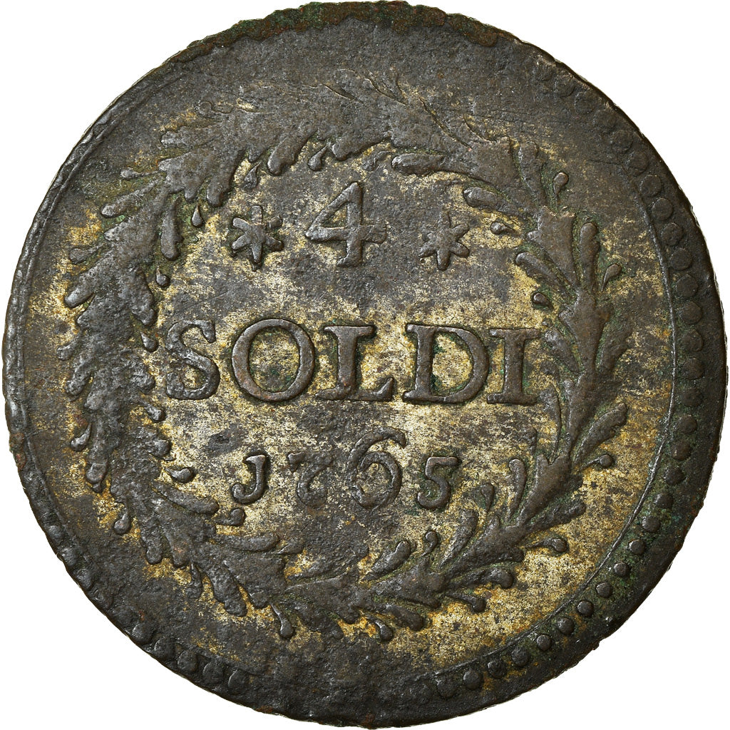 Munten, Italiaanse staten, CORSICA, General Pasquale Paoli, 4 Soldi, 1765