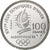France, 100 Francs, Albertville 1992, 1990, Paris, OLYMPIC GAMES, Silver, MS(63)