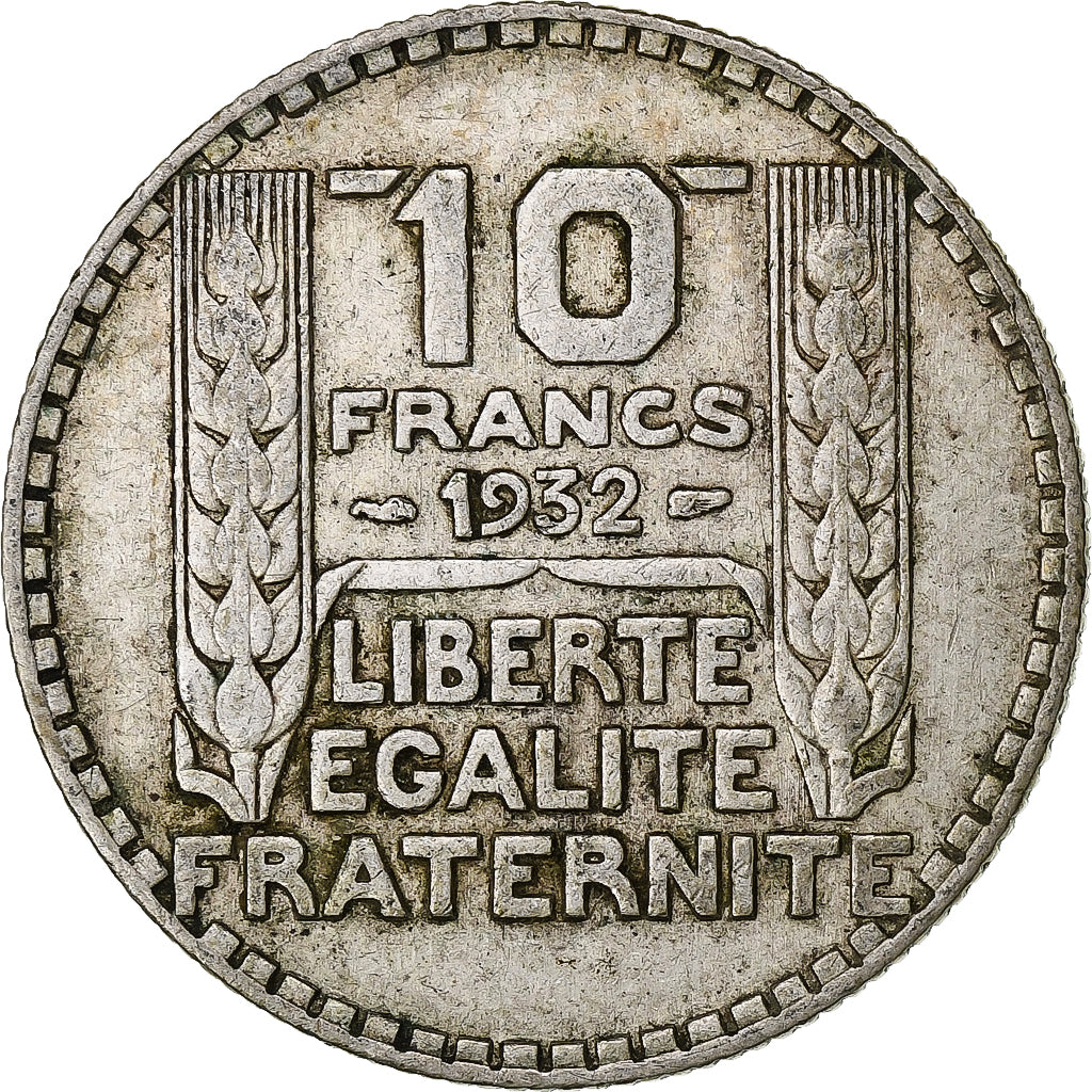 Francja, 10 Francs, Turin, 1932, Paris, Srebro, VF(30-35), KM:878