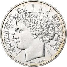 France, 100 Francs, Fraternité, 1988, Silver, MS(60-62), Gadoury:903, KM:966