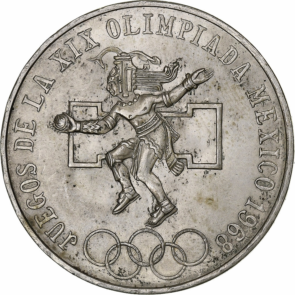 Mexico, 25 Pesos, 1968, Mexico, Silver, AU(55-58), KM:479.1
