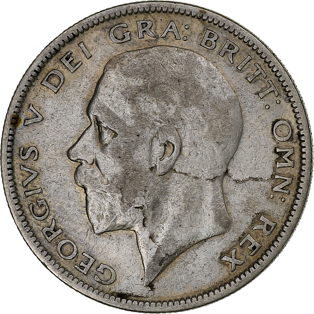 Grande-Bretagne, George V, 1/2 Crown, 1929, Argent, TB, KM:835