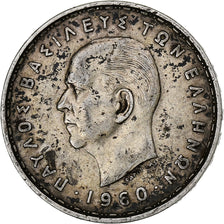 Grecia, 20 Drachmai, 1960, Argento, BB, KM:73