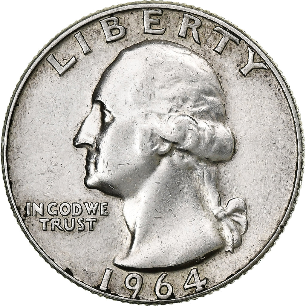 United States, Quarter, Washington Quarter, 1964, U.S. Mint, Denver, Silver