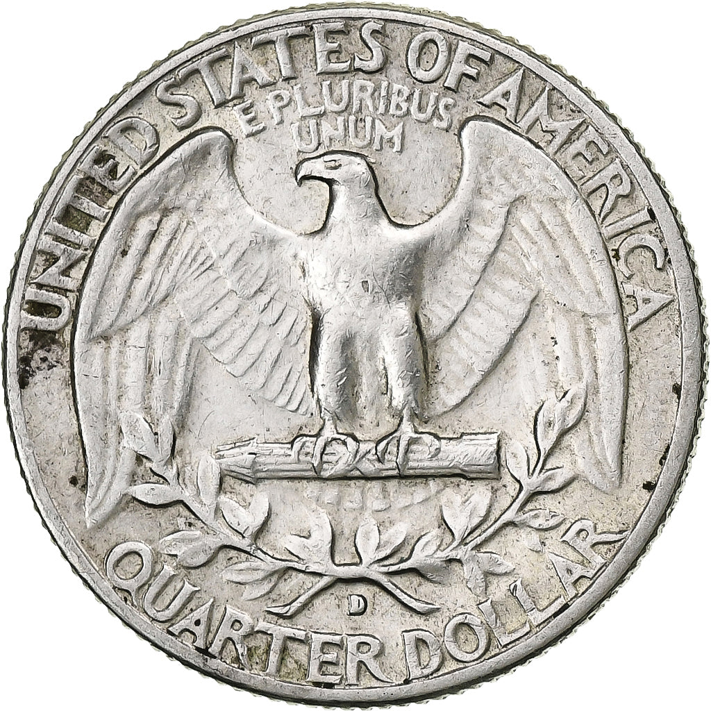 United States, Quarter, Washington Quarter, 1964, U.S. Mint, Denver, Silver
