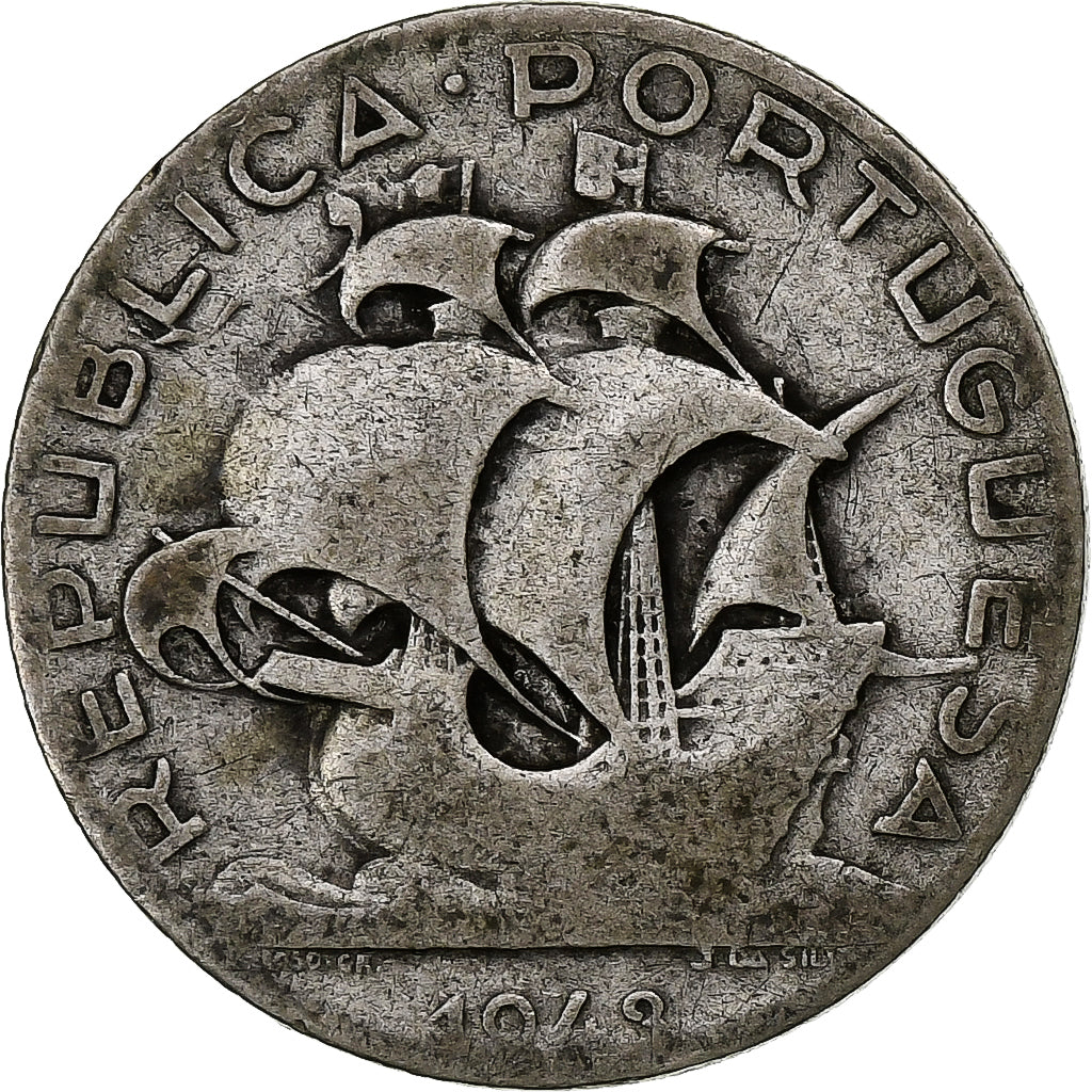Portugal, 2-1/2 Escudos, 1943, Plata, BC, KM:580