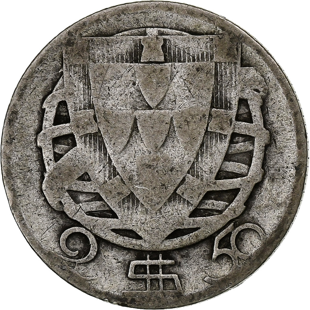 Portugal, 2-1/2 Escudos, 1943, Plata, BC, KM:580