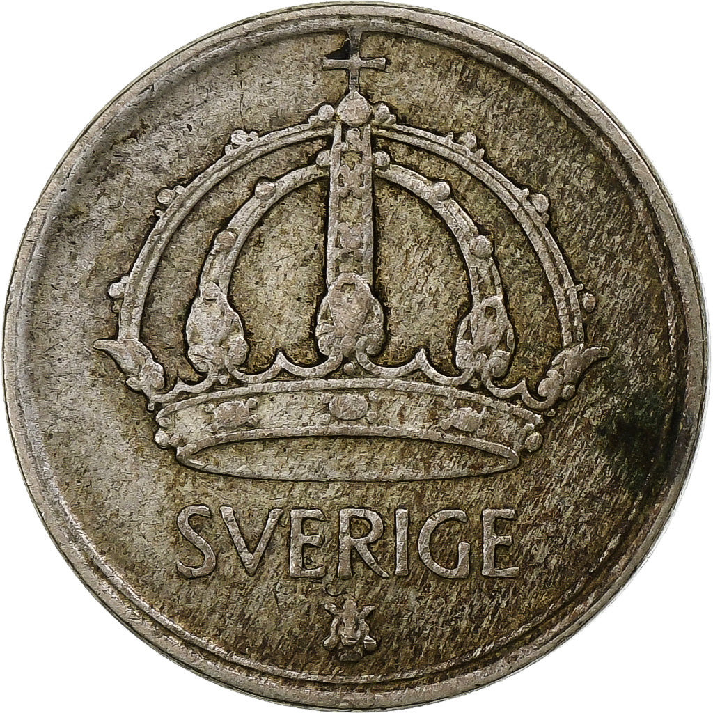 Sweden, Gustaf V, 25 Öre, 1949, Silver, VF(30-35), KM:816