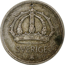 Sweden, Gustaf V, 25 Öre, 1949, Silver, VF(30-35), KM:816