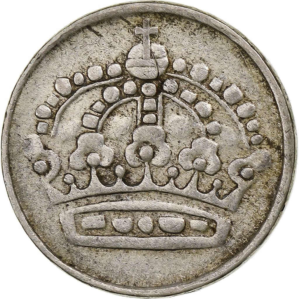 Sweden, Gustaf VI, 25 Öre, 1957, Silver, VF(20-25), KM:824