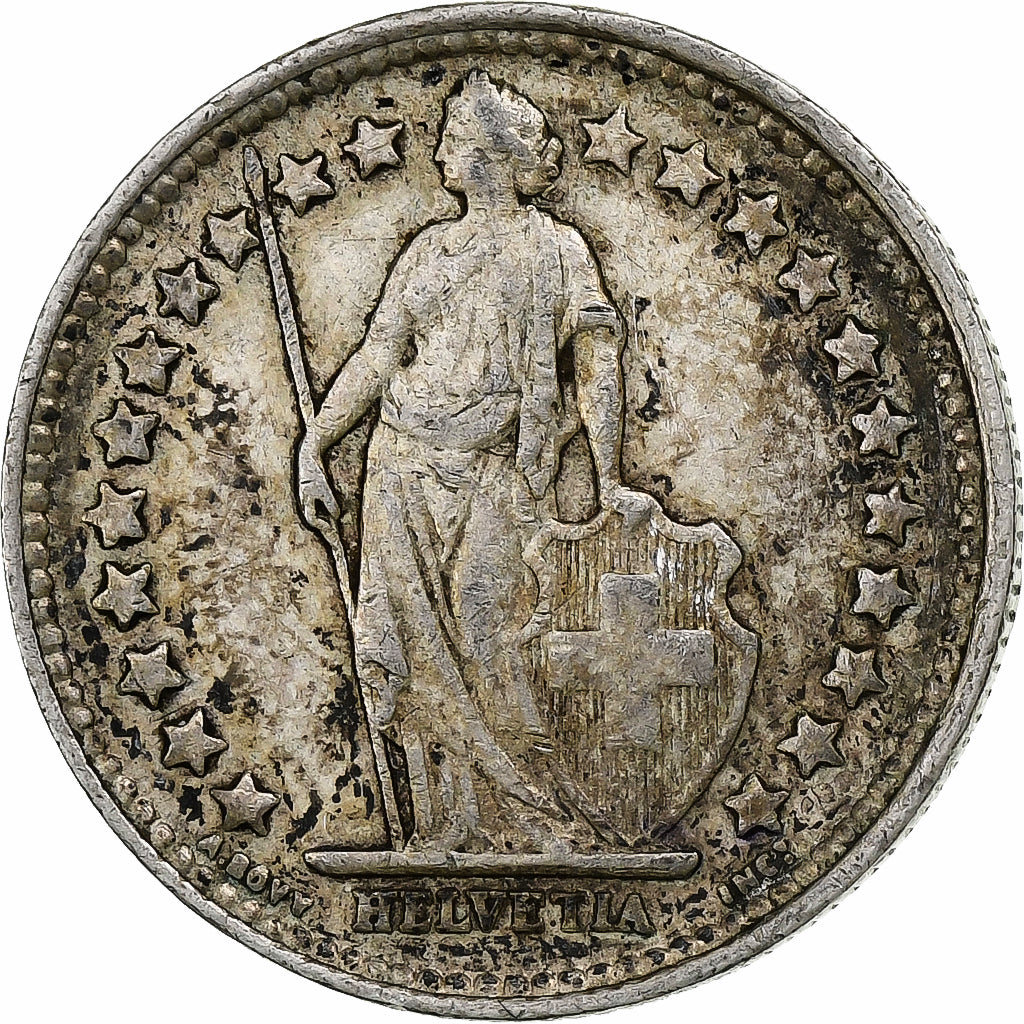 Switzerland, 1/2 Franc, 1928, Bern, Silver, EF(40-45), KM:23