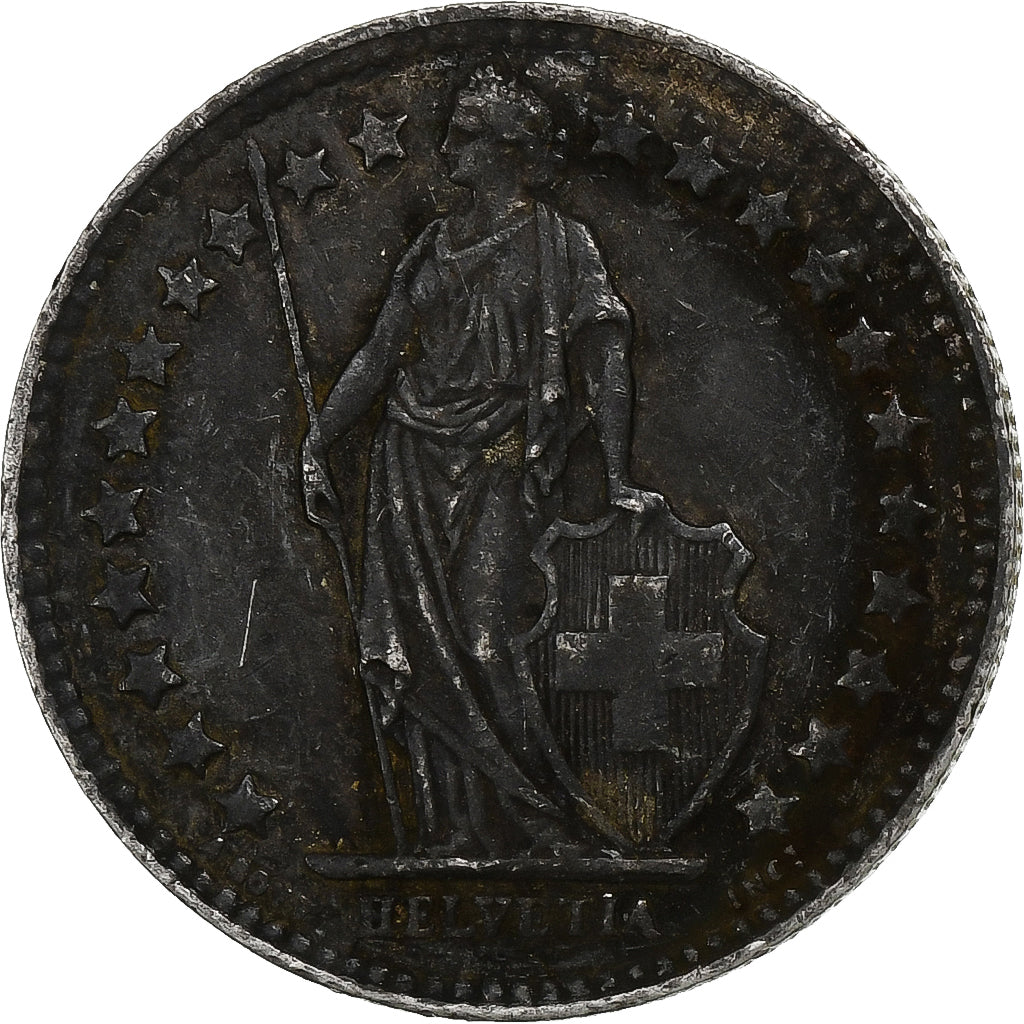 Switzerland, 1/2 Franc, 1942, Bern, Silver, VF(30-35), KM:23