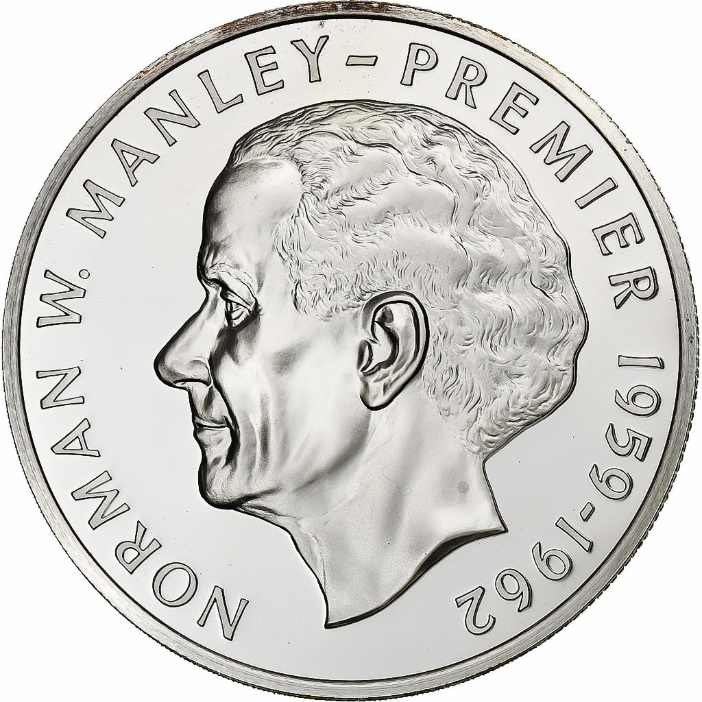 Jamaica, Elizabeth II, 5 Dollars, 1976, Franklin Mint, PP, Silber, STGL, KM:62a