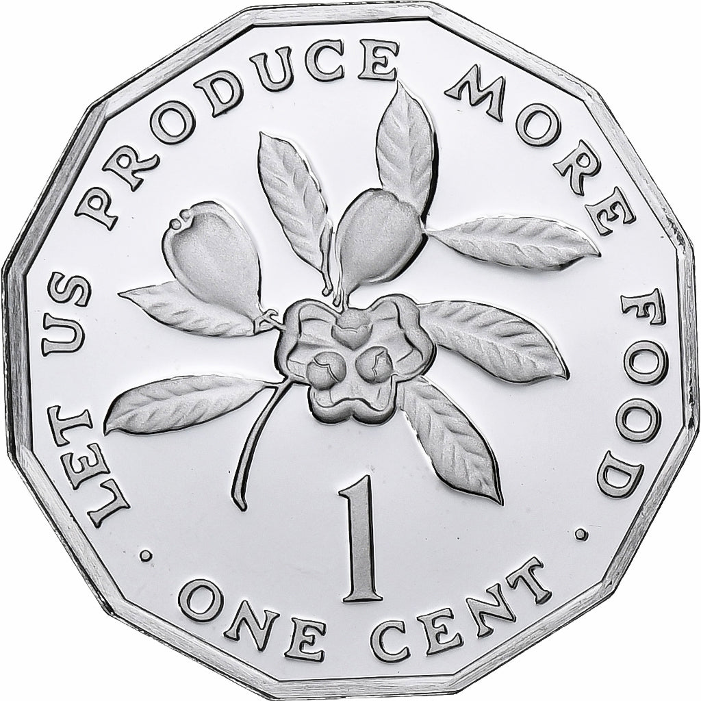 Jamaica, Elizabeth II, Cent, 1976, Franklin Mint, Aluminium, MS(65-70), KM:68