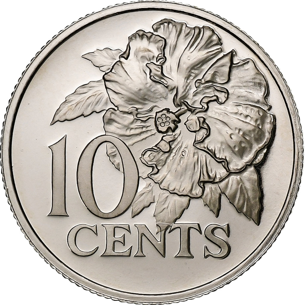 Trinité-et-Tobago, 10 Cents, 1975, Franklin Mint, Cupro-nickel, FDC, KM:27